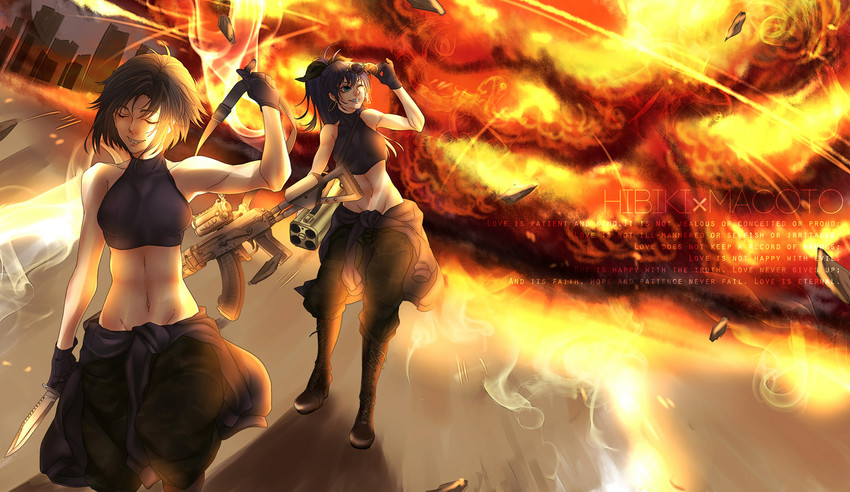 kikuchi makoto and ganaha hibiki (idolmaster and 1 more) drawn by 96neko_mtm
