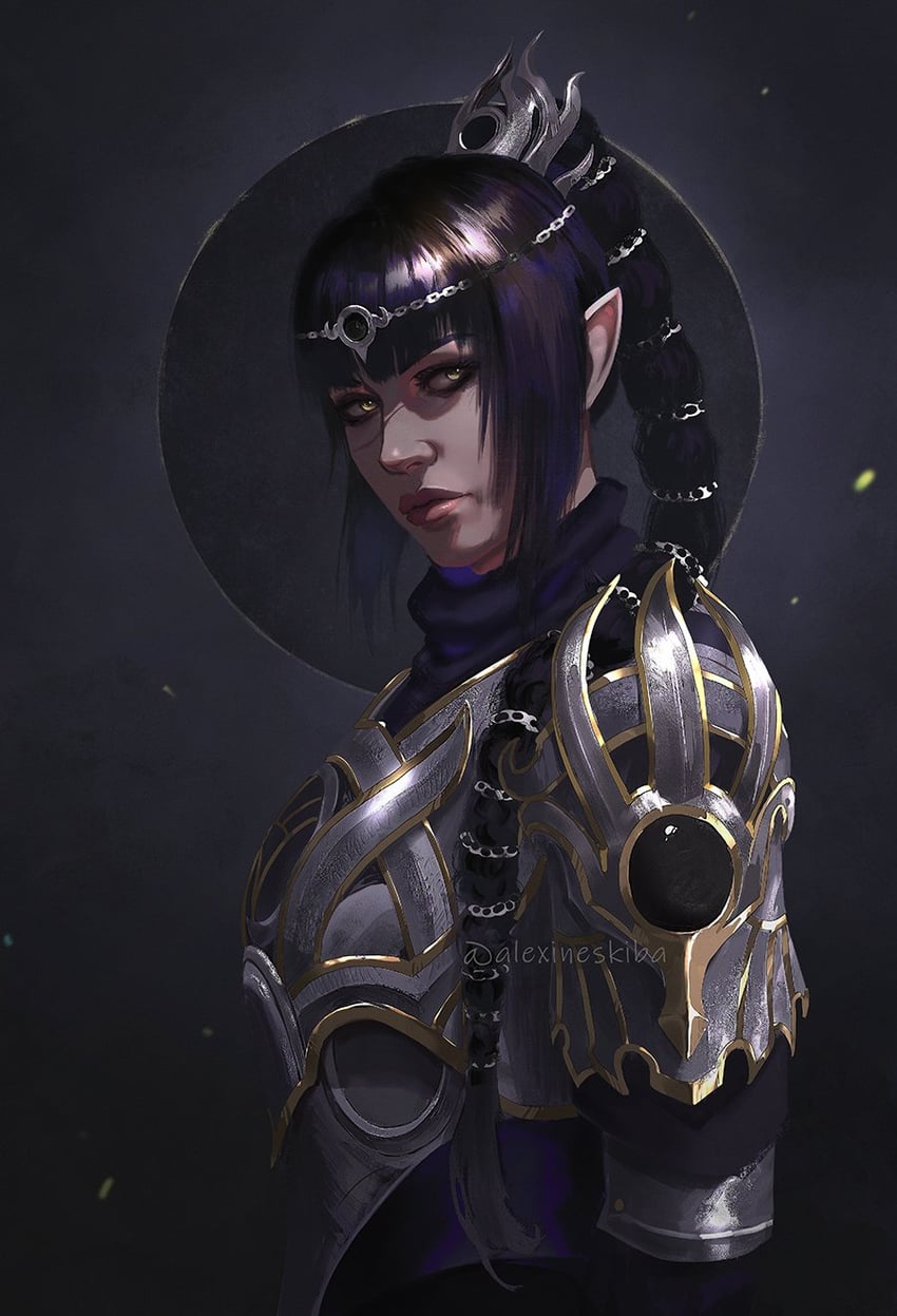 shadowheart (dungeons & dragons and 2 more) drawn by aleksandra_skiba