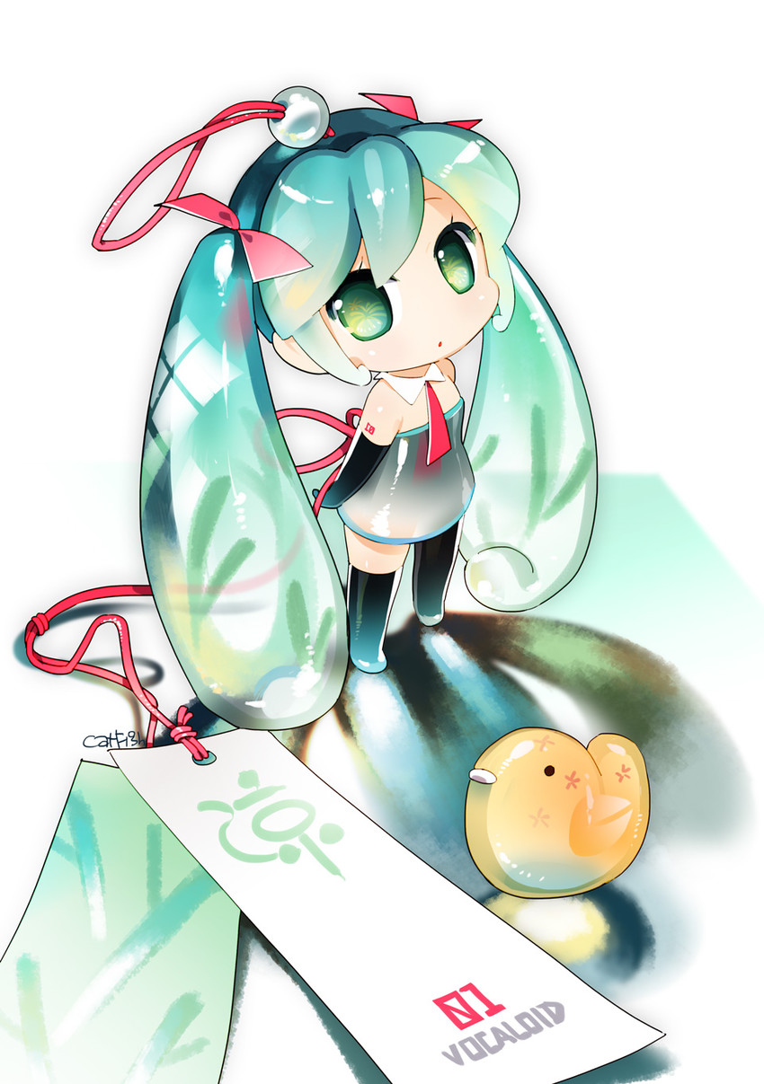hatsune miku (vocaloid) drawn by mao_yu