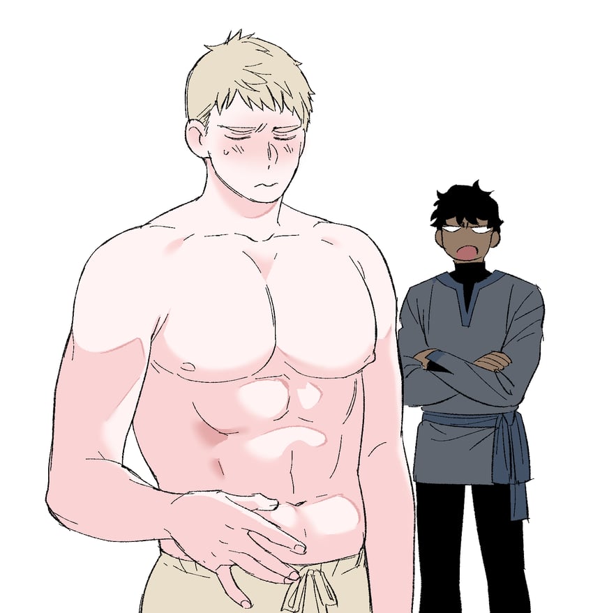laios touden and kabru (dungeon meshi) drawn by daki_info