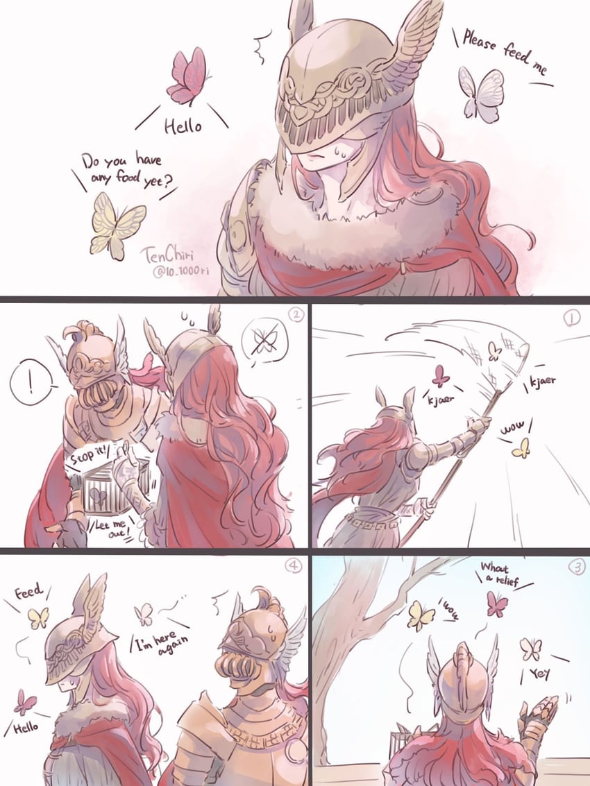 malenia blade of miquella and cleanrot knight finlay (elden ring) drawn by 10_1000ri