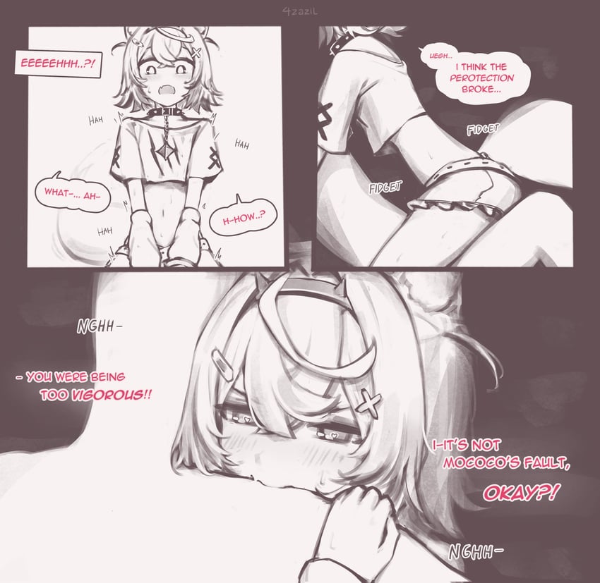 mococo abyssgard (hololive and 1 more) drawn by 4zazil