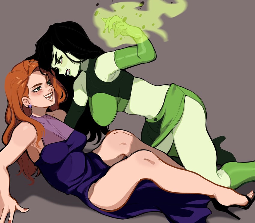 shego and kim possible (kim possible) drawn by porqueloin