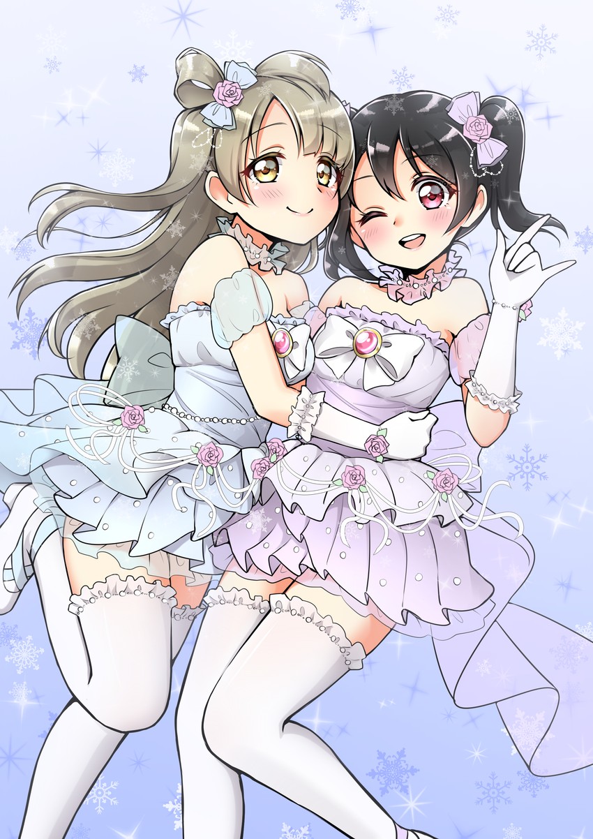 yazawa nico and minami kotori (love live! and 1 more) drawn by takochan77