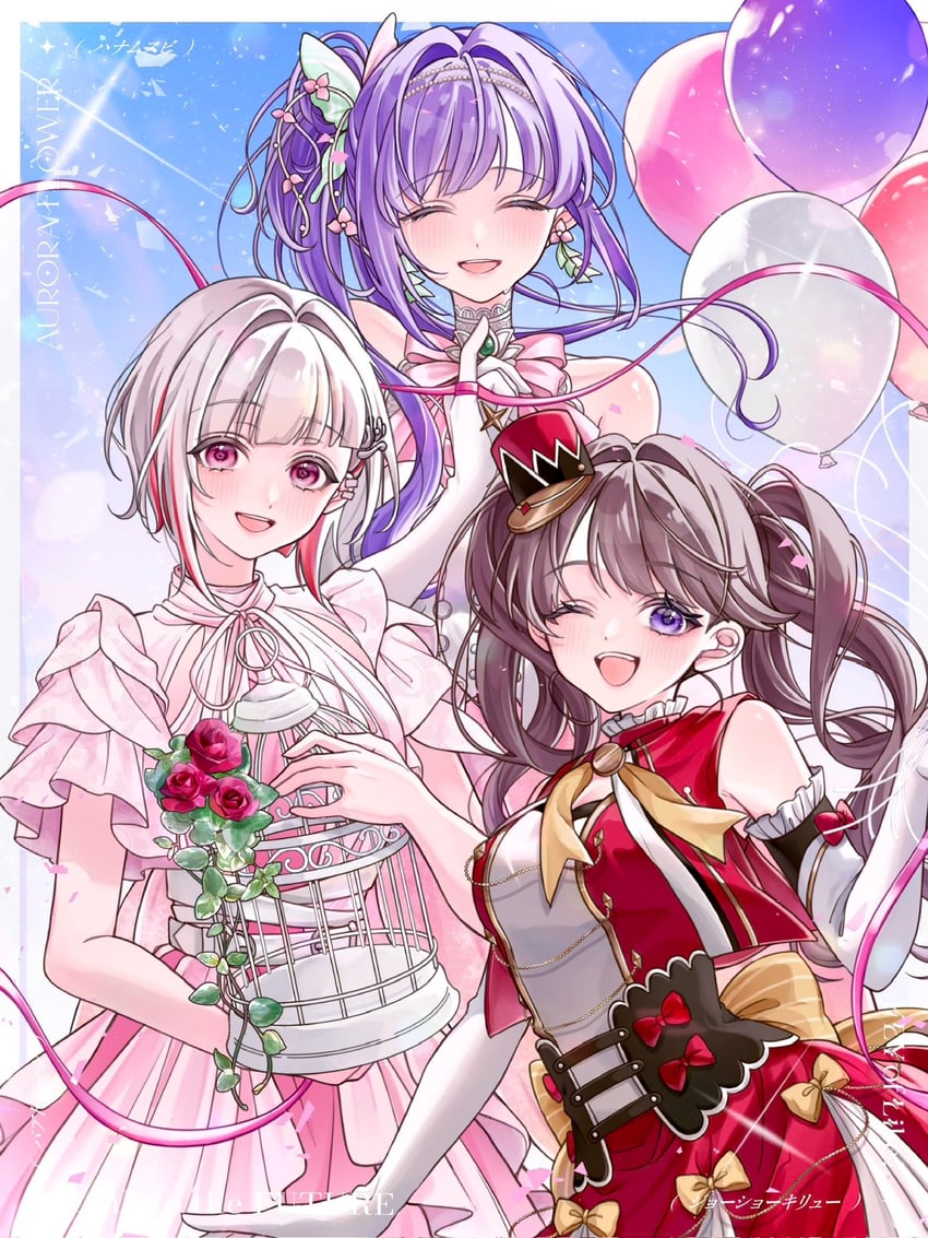fujishima megumi, otomune kozue, and yugiri tsuzuri (love live! and 1 more) drawn by nin_(niyuu_mo9)