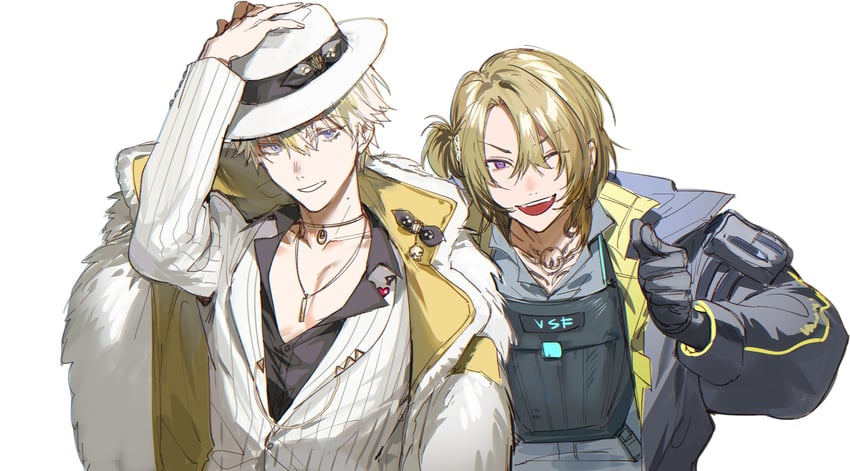 luca kaneshiro and sonny brisko (nijisanji and 1 more) drawn by kaohom503