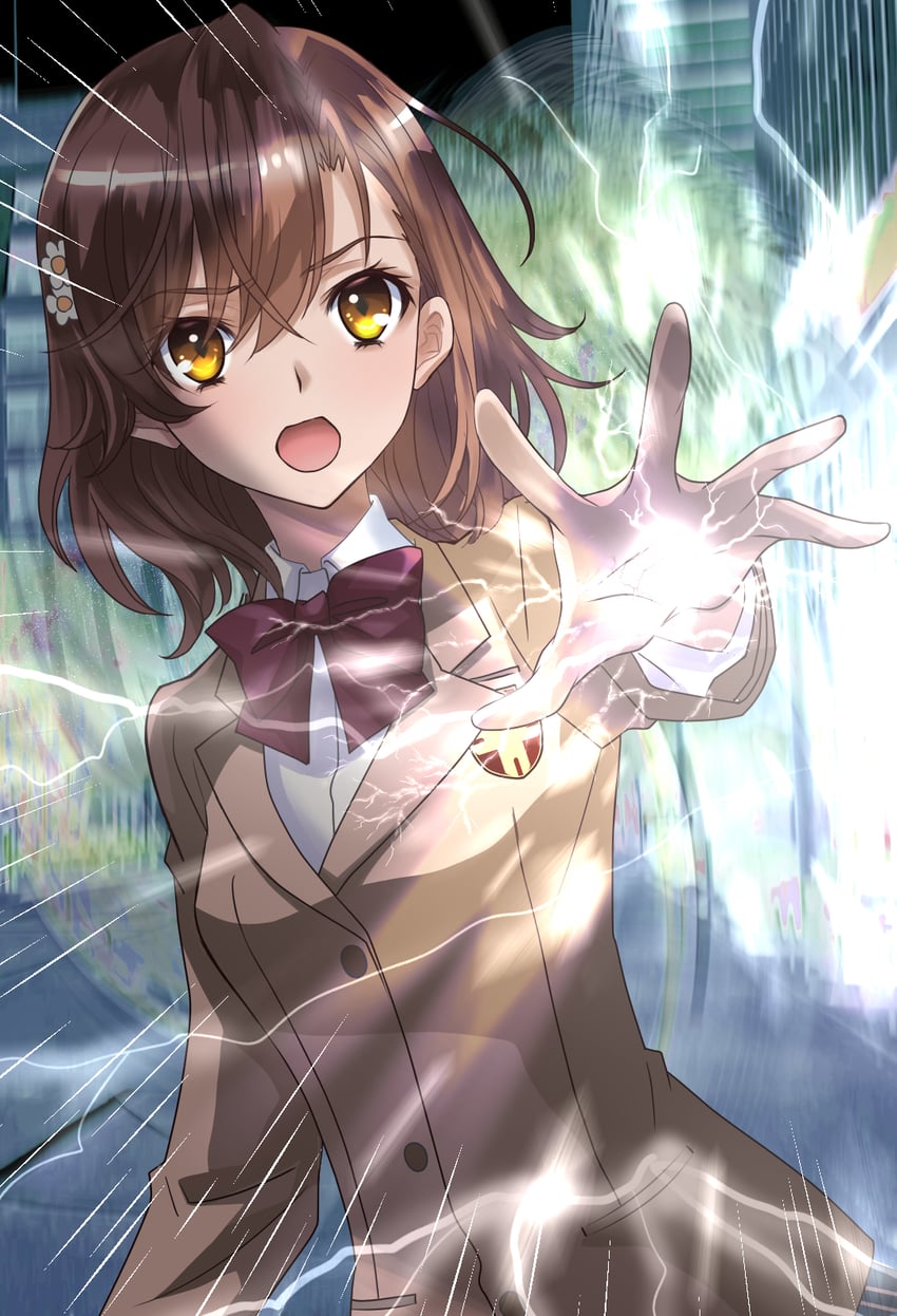 misaka mikoto (toaru majutsu no index and 1 more) drawn by tacchin_ichi-gou