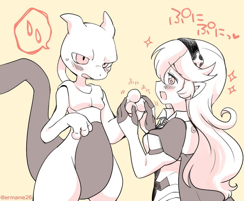 female corrin and mewtwo (pokemon and 3 more) drawn by eromame