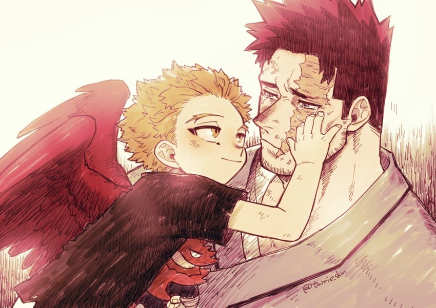 endeavor and hawks (boku no hero academia) drawn by torio_(torrie_skm)