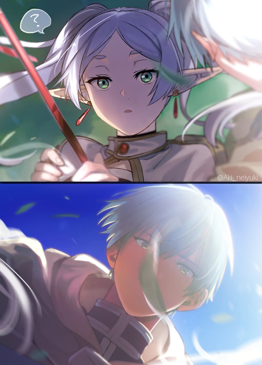 frieren and himmel (sousou no frieren) drawn by aki_(neyuki41028)