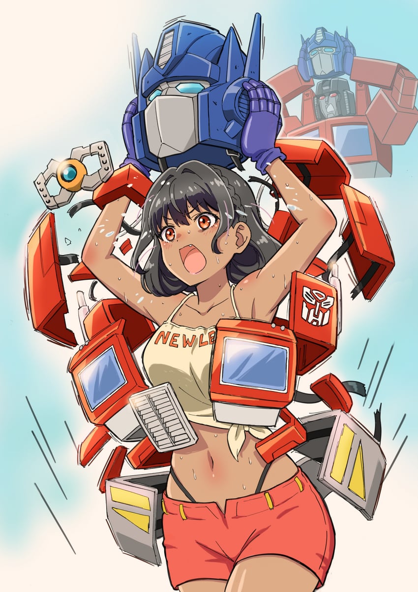 optimus prime and starscream (transformers and 2 more) drawn by komagoma