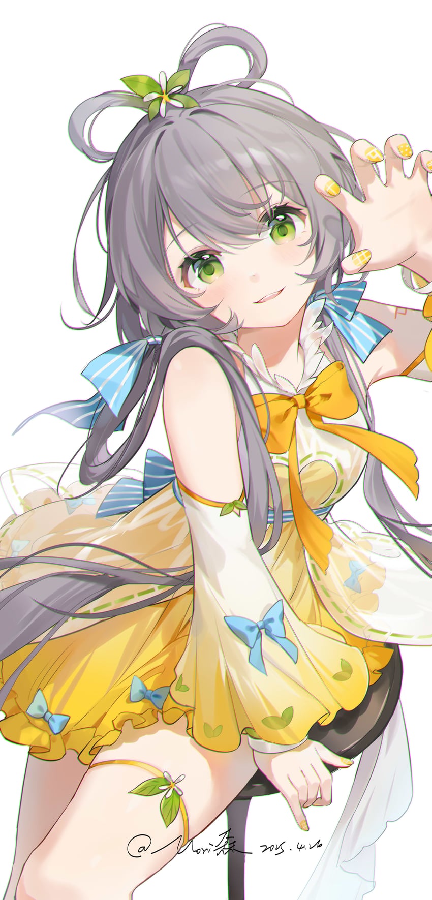 luo tianyi (vocaloid and 1 more) drawn by morimori_(14292311)