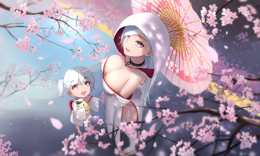 manjuu, belfast, and little bel (azur lane) drawn by shigatsu_(4gate)