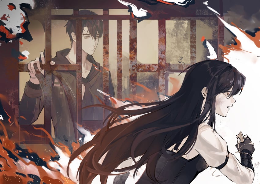 protagonist and caleb (love and deepspace) drawn by mei_yuji_kuai_qichuang_hua_hua