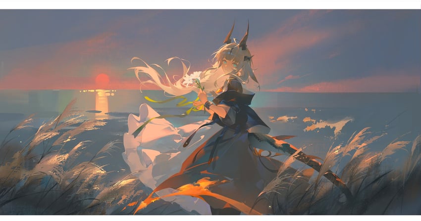 reed and reed the flame shadow (arknights) drawn by koujuan