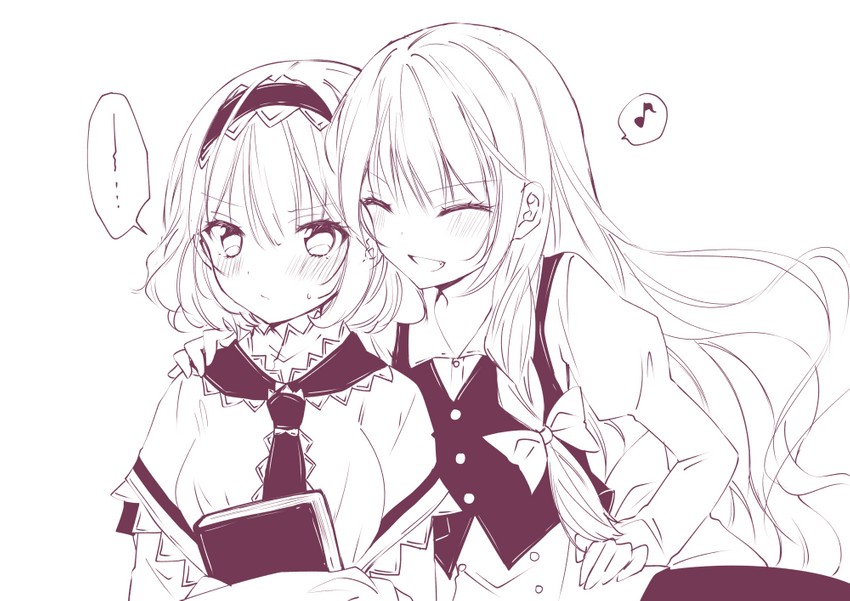 kirisame marisa and alice margatroid (touhou) drawn by nanase_nao
