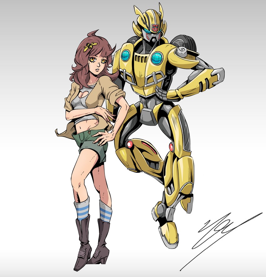 bumblebee and charlie watson (jojo no kimyou na bouken and 3 more) drawn by yosatorn_chamachoti
