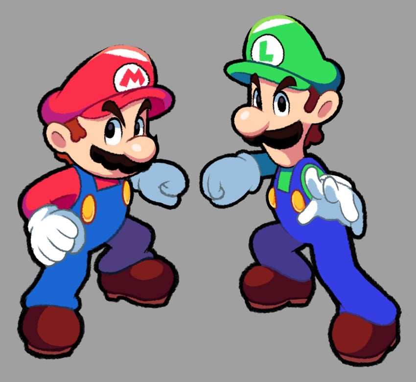 mario and luigi (mario and 2 more) drawn by manno_toonz