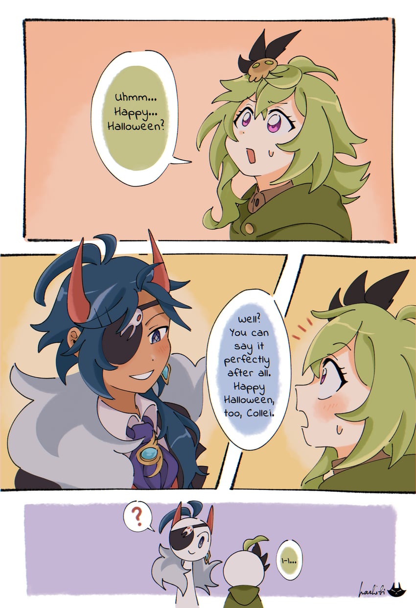 kaeya and collei (genshin impact) drawn by hashibi_(noyasakihashibi)
