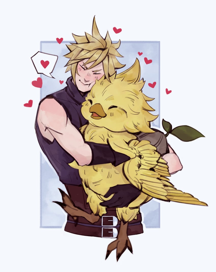 cloud strife (final fantasy and 3 more) drawn by robasarel
