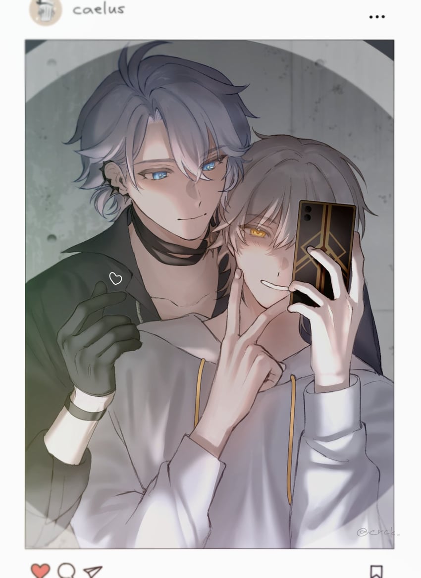 trailblazer, caelus, and phainon (honkai and 2 more) drawn by kurashiki_(kas0)