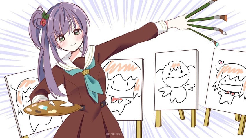 hinoshita kaho and otomune kozue (love live! and 1 more) drawn by ririn_(ririn_501)