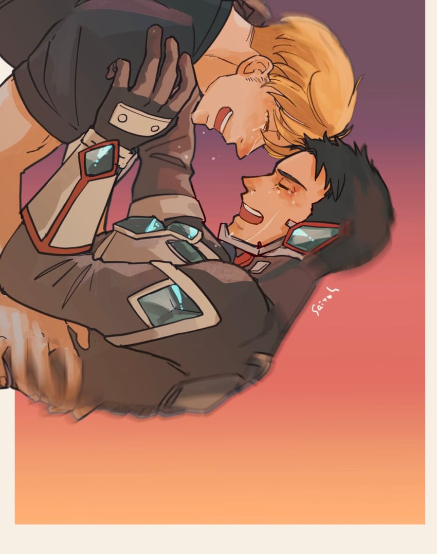 ao isami and lewis smith (yuuki bakuhatsu bang bravern) drawn by saketoba_dd