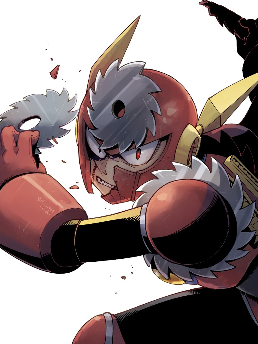 metal man (mega man and 1 more) drawn by kinusaya_endow