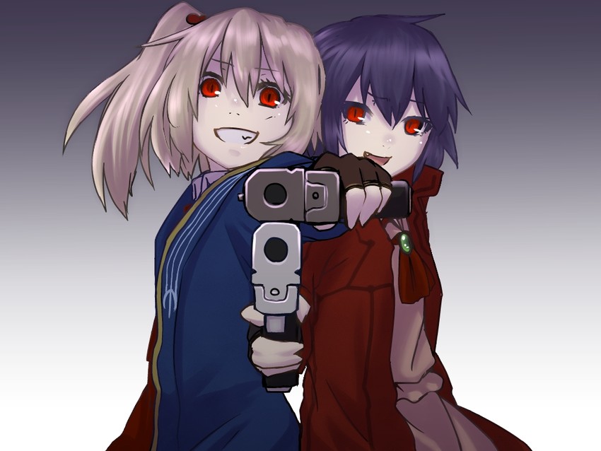 remilia scarlet, flandre scarlet, dante, and vergil (touhou and 1 more) drawn by terimayo