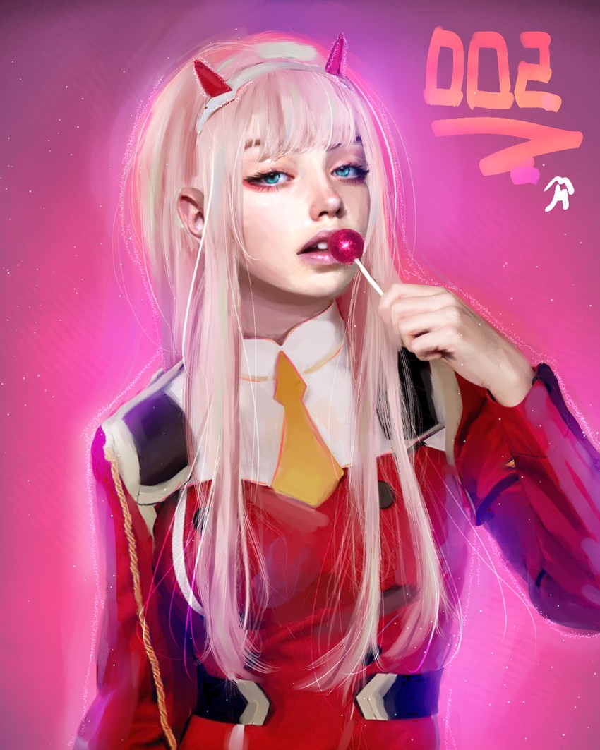 zero two (darling in the franxx) drawn by layla_vladi