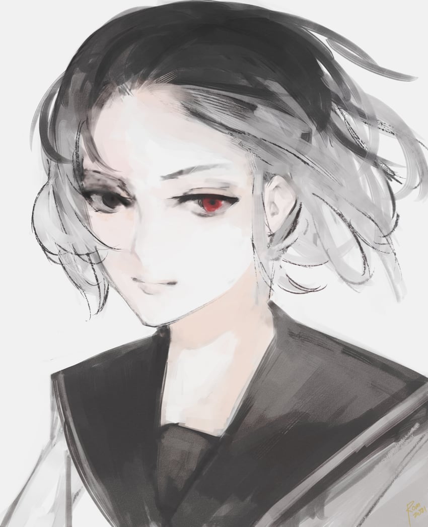 kaneki ichika (tokyo ghoul and 1 more) drawn by moedredd
