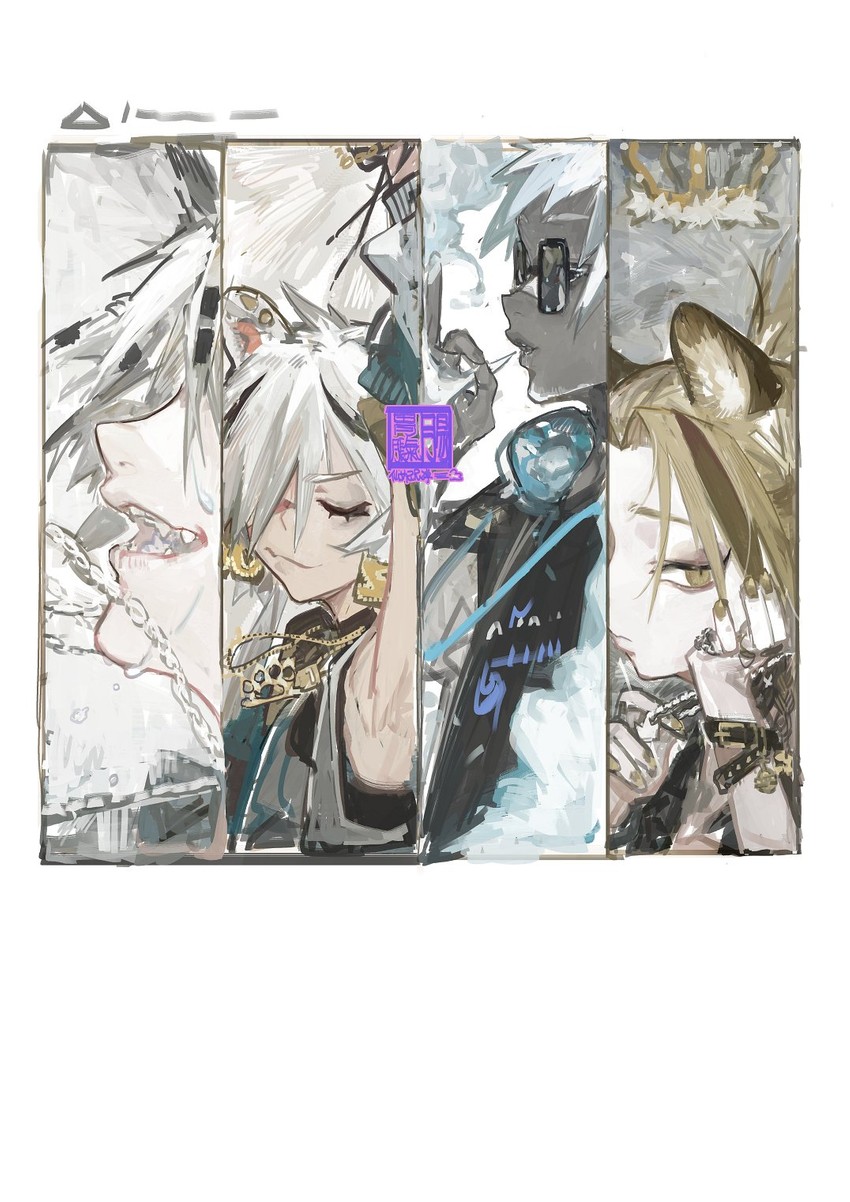 lappland, siege, ethan, and indra (arknights and 1 more) drawn by pipidan