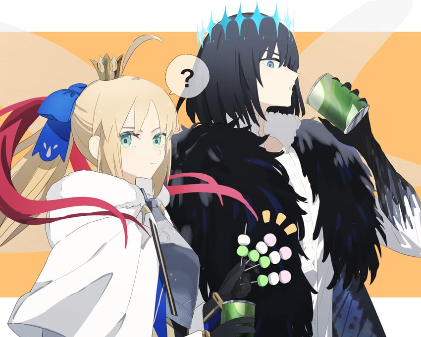 artoria pendragon, artoria caster, and oberon (fate and 1 more) drawn by ninjin_(ne_f_g_o)