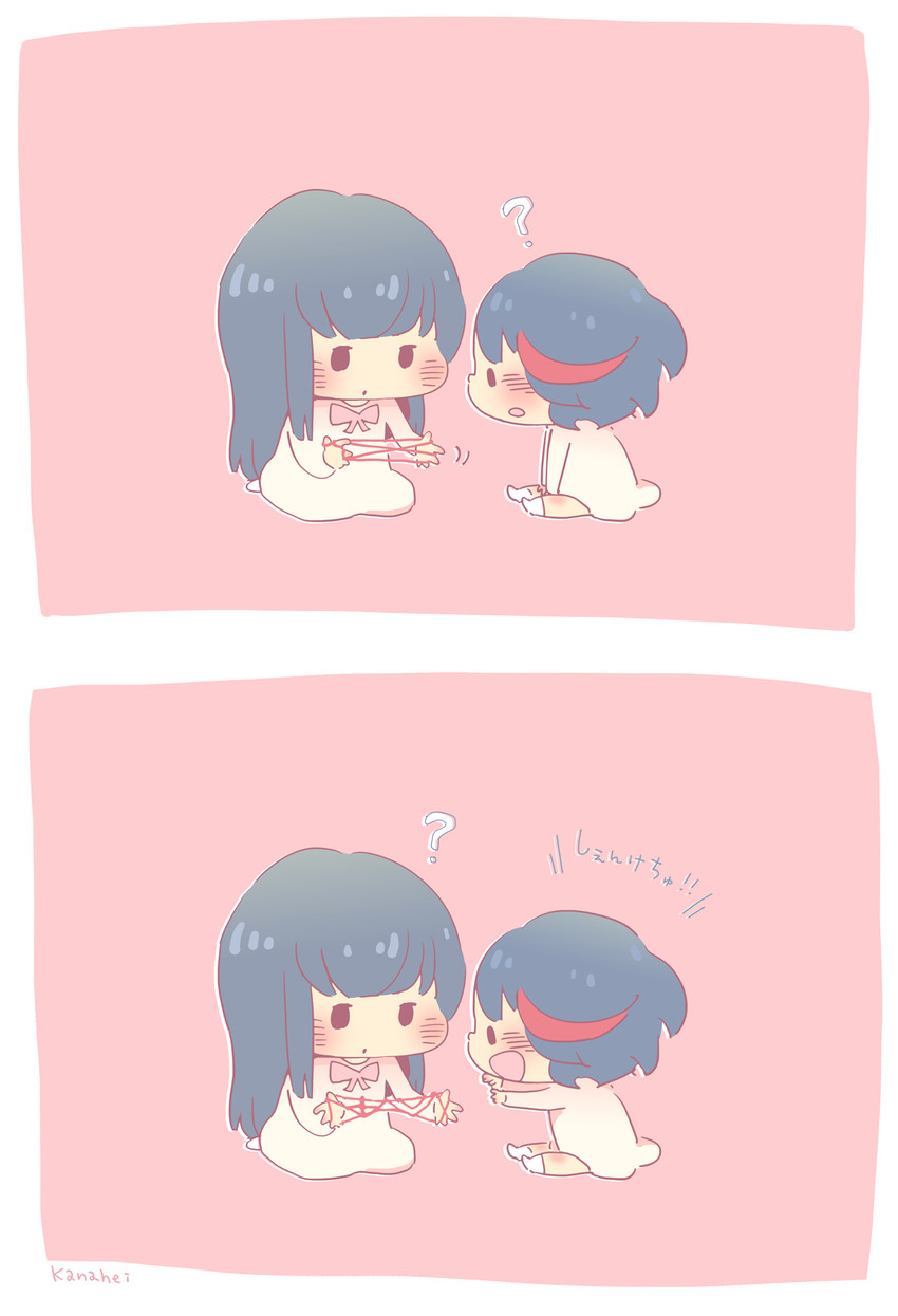 matoi ryuuko and kiryuuin satsuki (kill la kill) drawn by kanahei