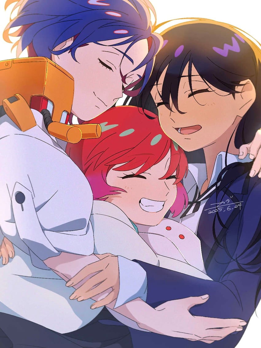 amate yuzuriha, shuji ito, nyaan, and conch (gundam and 1 more) drawn by kouda_mana