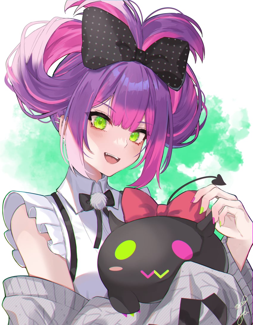 tokoyami towa and bibi (hololive) drawn by tsuruya_(l_re10_l)