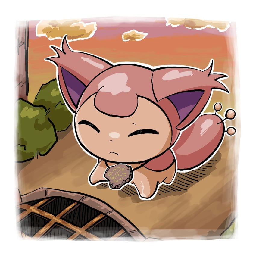 skitty (pokemon and 2 more) drawn by o_o_(pixiv_91006494)