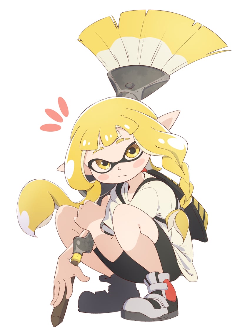 inkling player character, inkling girl, and veronika (splatoon and 1 more) drawn by eitopondo
