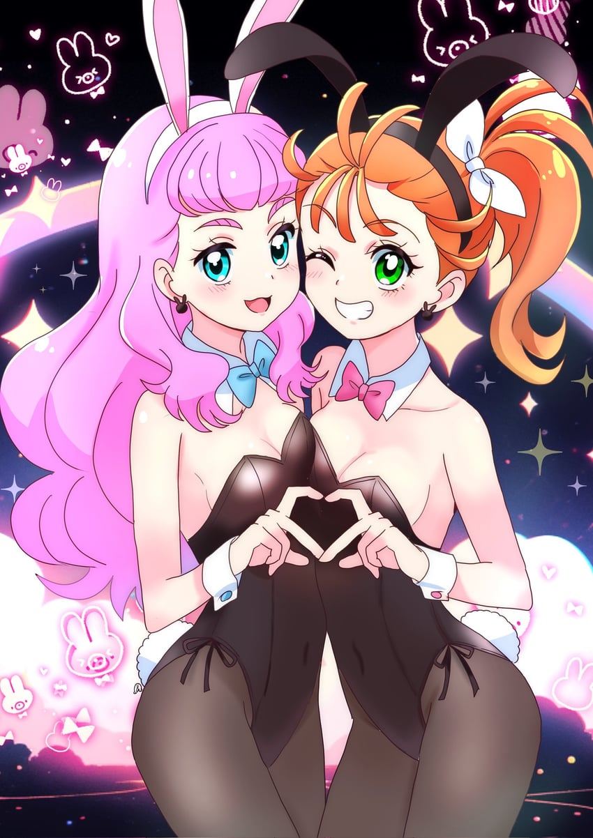 laura la mer and natsuumi manatsu (precure and 1 more) drawn by momotarouooi
