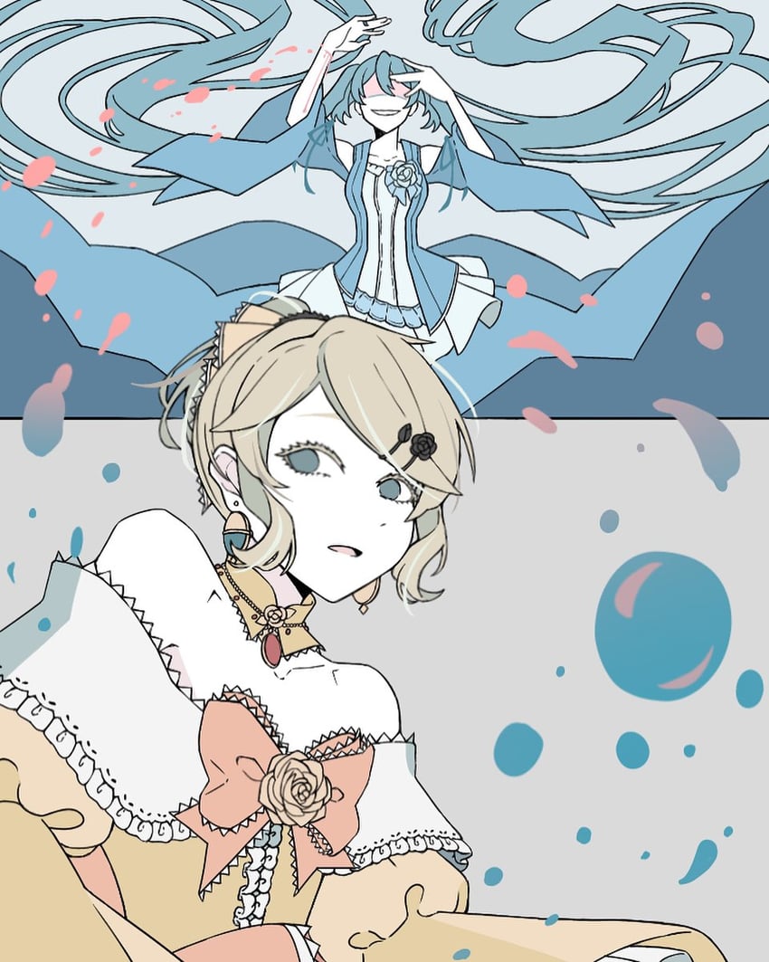 hatsune miku, kagamine rin, riliane lucifen d'autriche, and margarita blankenheim (vocaloid and 2 more) drawn by sorn_somnang