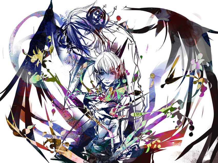 katsuragi yako and nougami neuro (majin tantei nougami neuro) drawn by shiinoyuko
