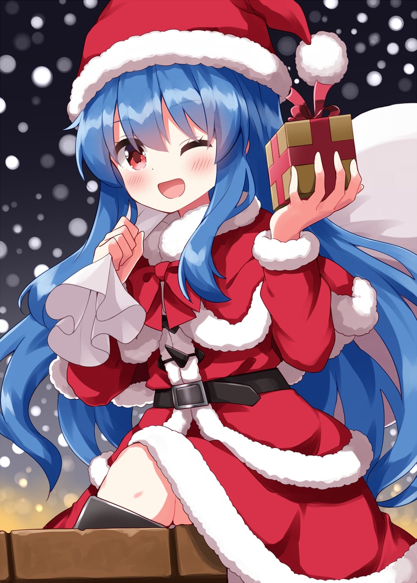 hinanawi tenshi (touhou) drawn by ruu_(tksymkw)