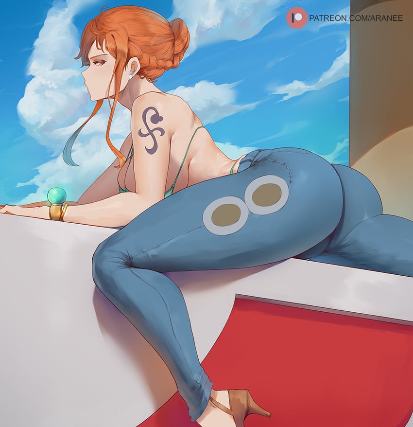 nami (one piece) drawn by araneesama