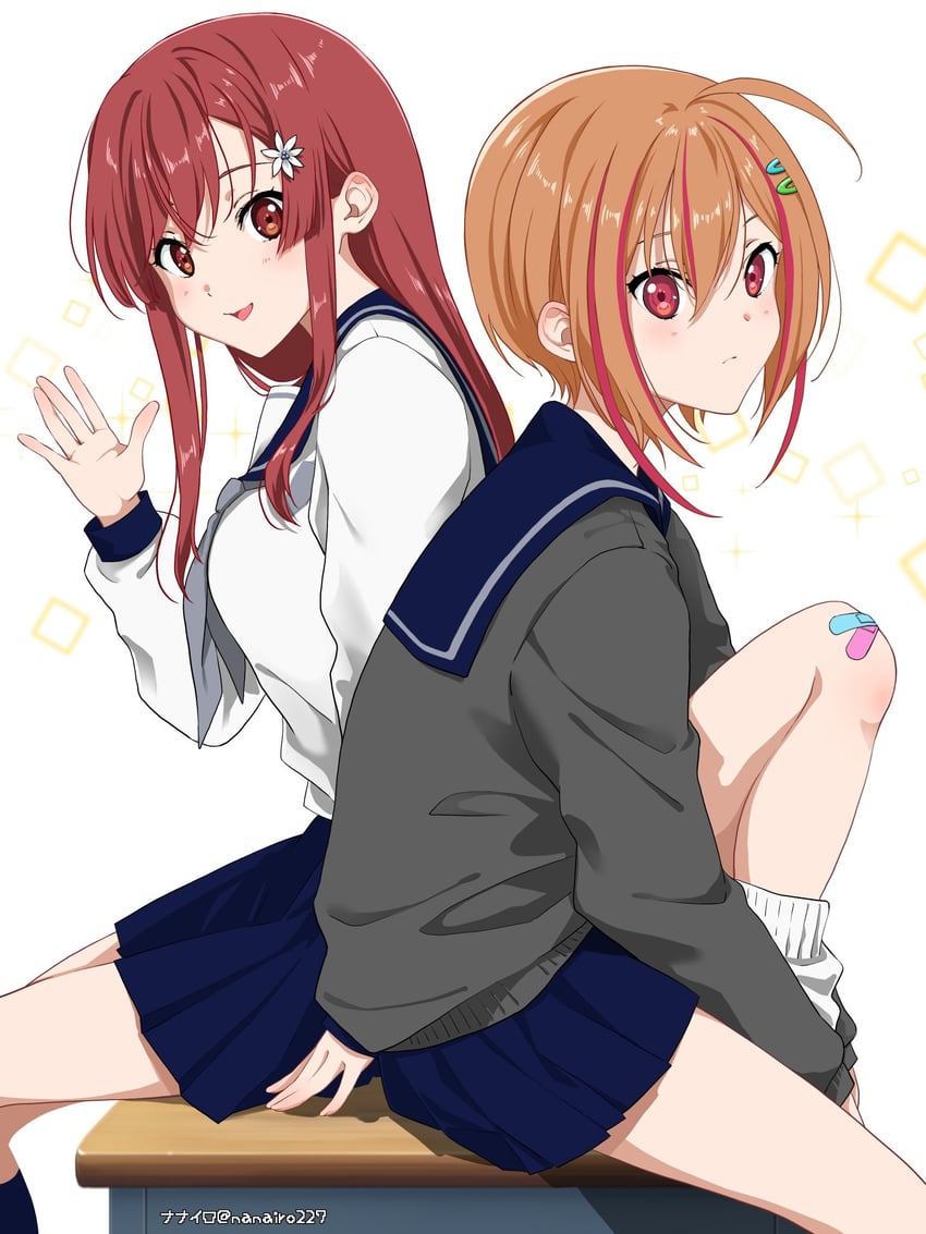 sato reika and himuro mizuki (22/7) drawn by nanairo_(nanairo227)