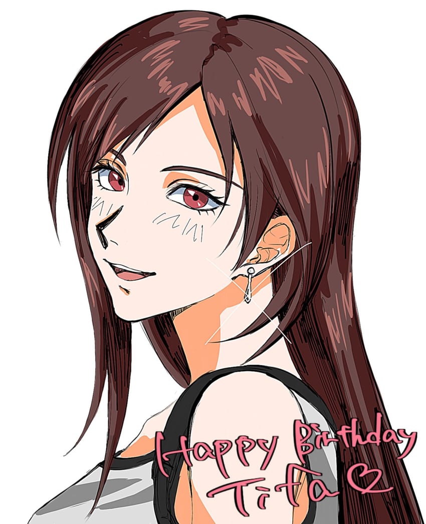 tifa lockhart (final fantasy and 2 more) drawn by miyabi120232