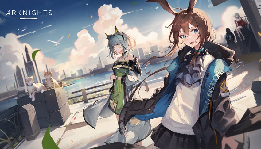 doctor, amiya, skadi, kal'tsit, and skadi the corrupting heart (arknights) drawn by szh---