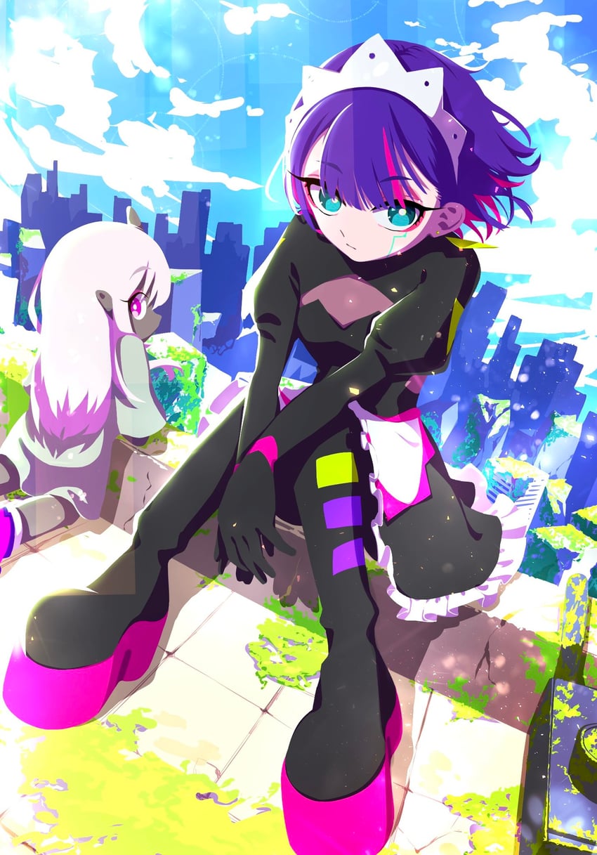 nira-chan and nanashi (zutto mayonaka de ii no ni and 1 more) drawn by rui83415