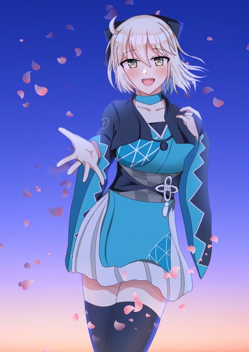 mash kyrielight and okita souji (fate and 2 more) drawn by ronpa