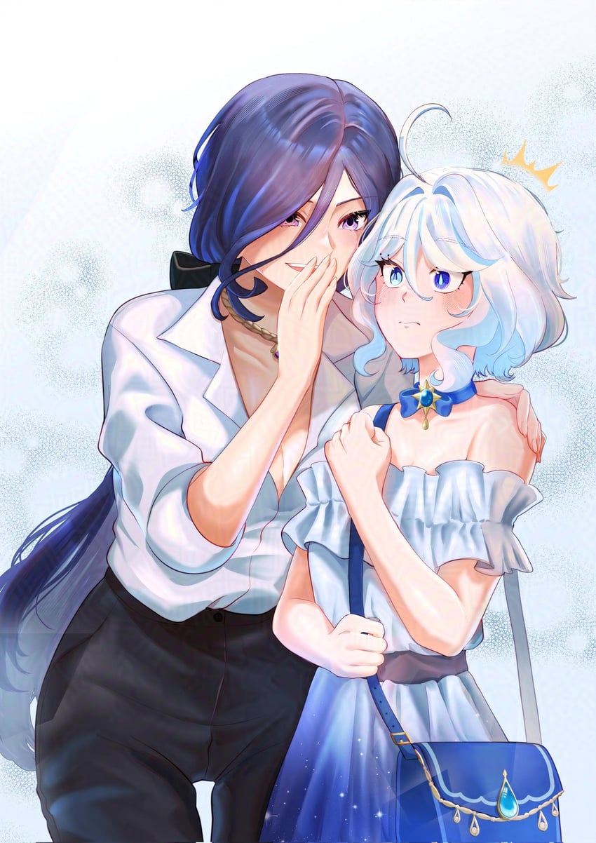 furina and clorinde (genshin impact) drawn by elineyuhu