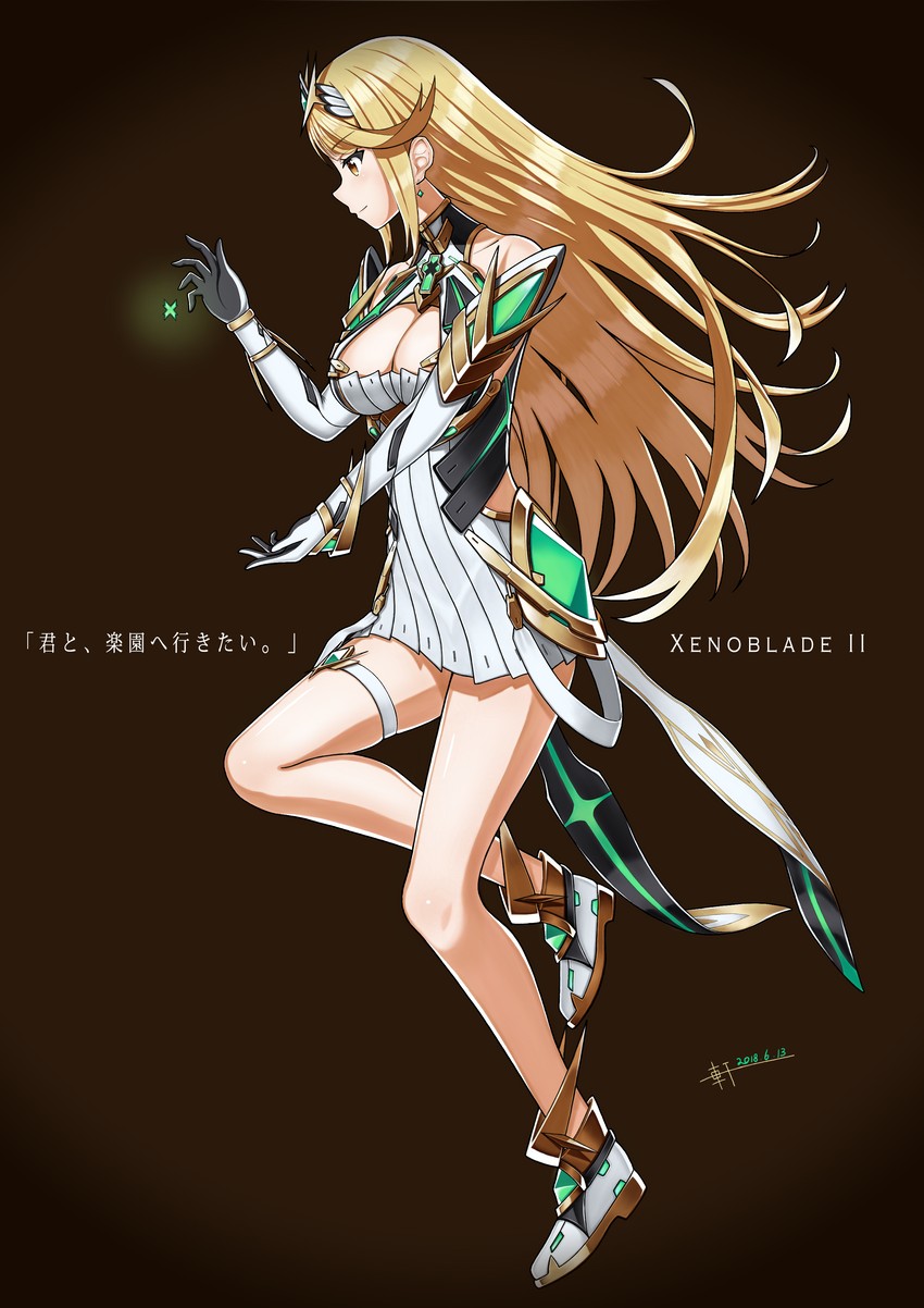 mythra (xenoblade chronicles and 1 more) drawn by ken-san